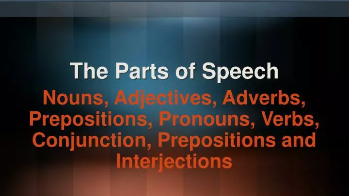 the parts of speech