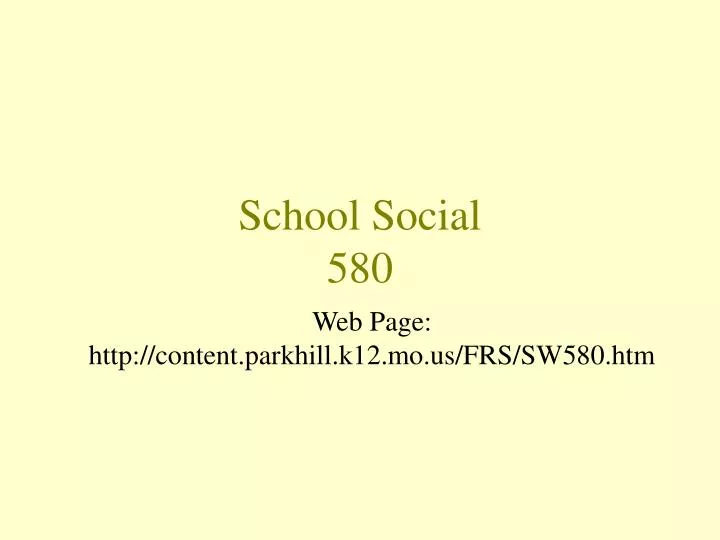 school social 580