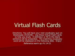 Virtual Flash Cards