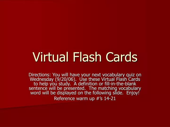 virtual flash cards