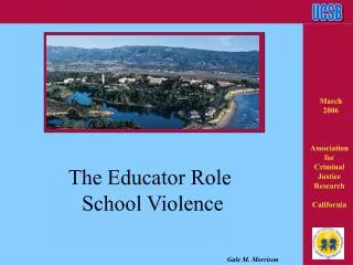 The Educator Role School Violence