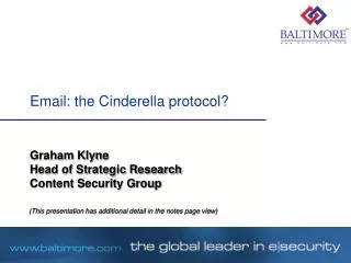 Email: the Cinderella protocol?