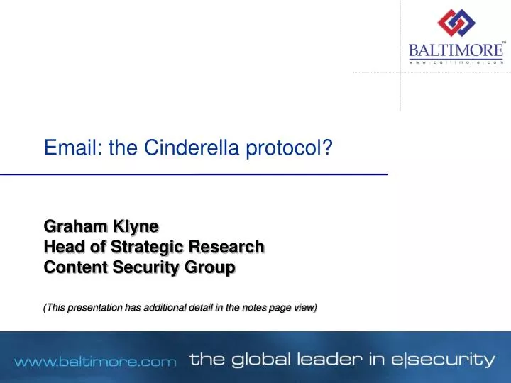 email the cinderella protocol
