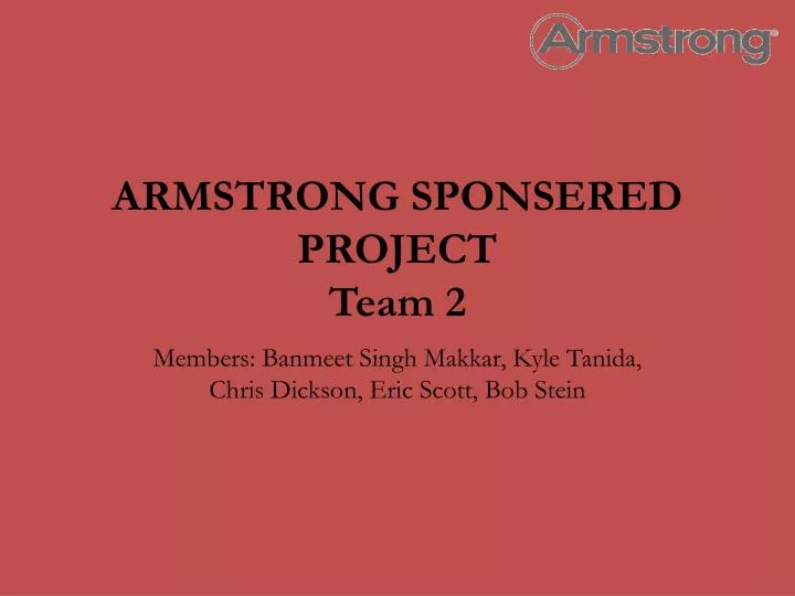 armstrong sponsered project team 2