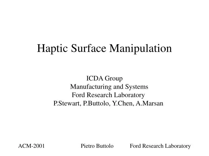 haptic surface manipulation