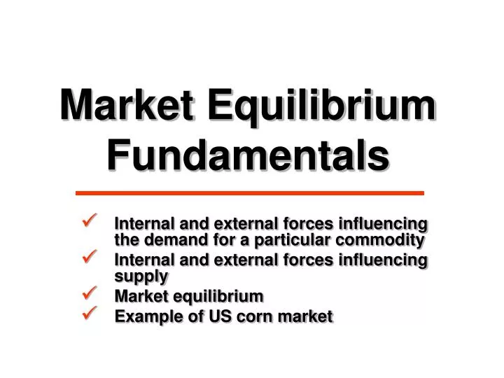 market equilibrium fundamentals