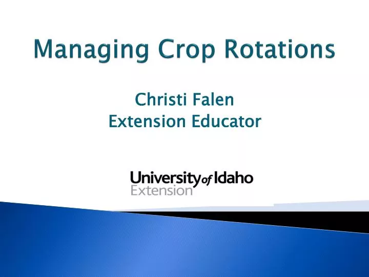 managing crop rotations