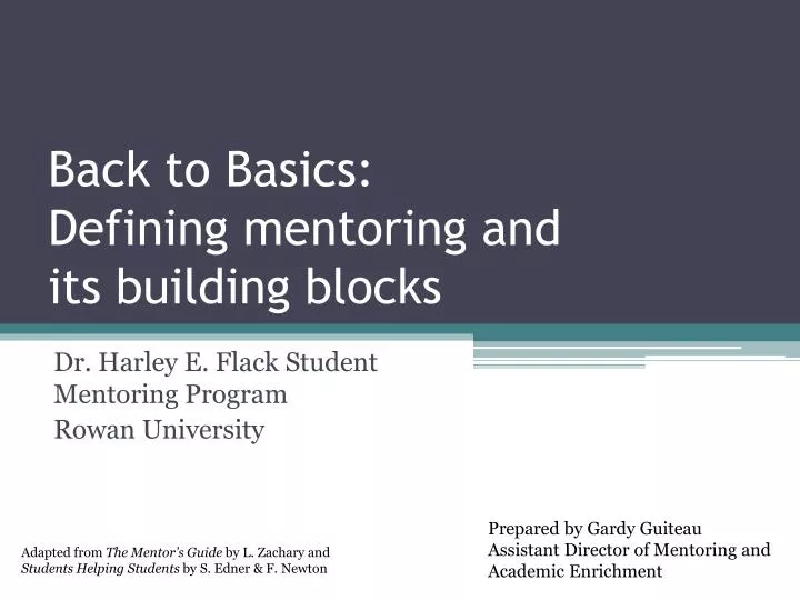 back to basics defining mentoring and its building blocks