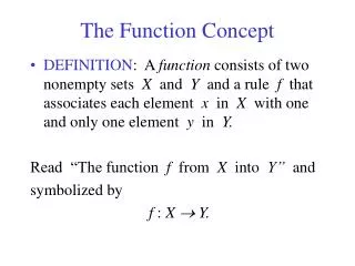 The Function Concept