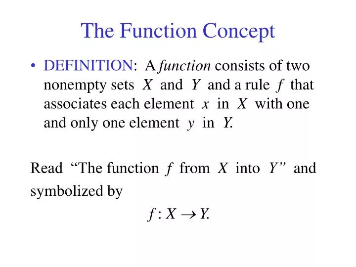 the function concept