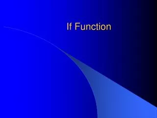 If Function