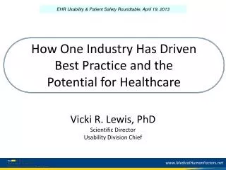 How One Industry Has Driven Best Practice and the Potential for Healthcare