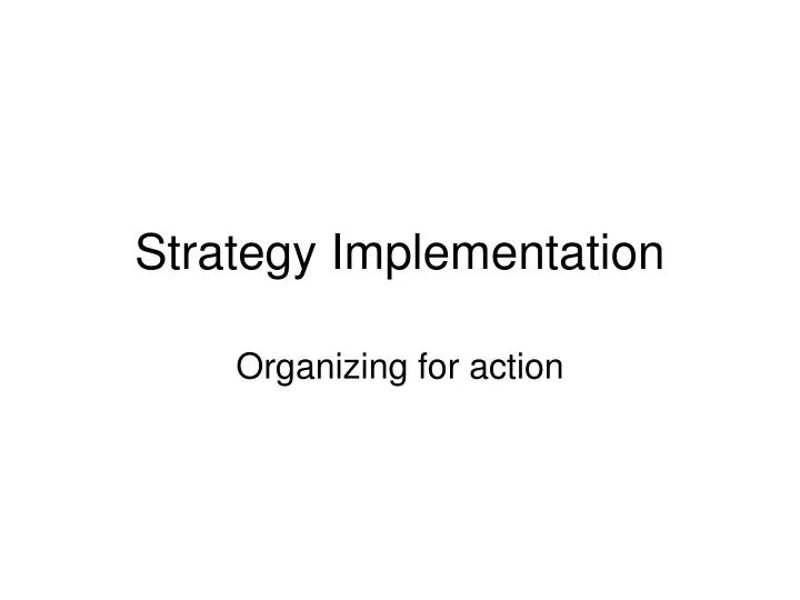 strategy implementation