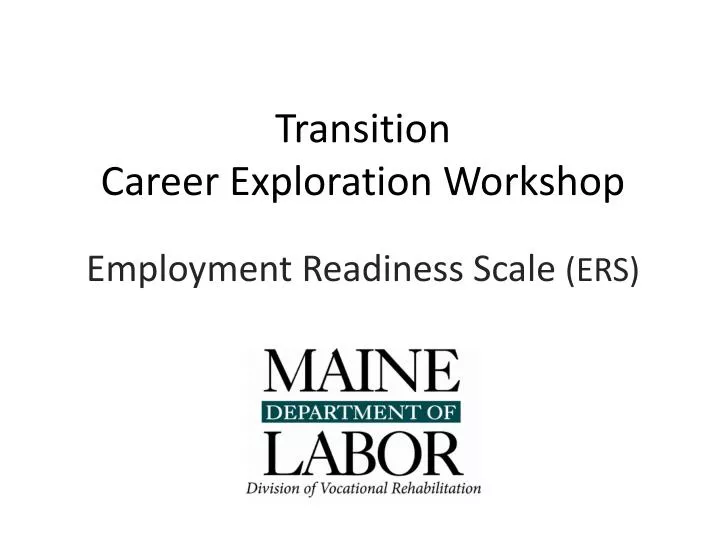 transition career exploration workshop