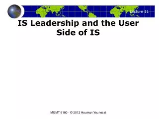 IS Leadership and the User Side of IS