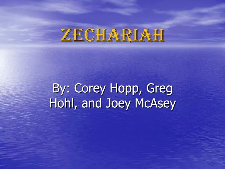 zechariah