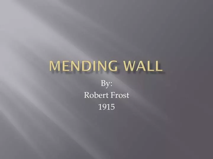 mending wall