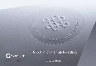 A look into Shari'ah Investing