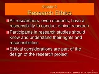 Chapter 5 Research Ethics