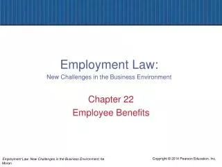 Chapter 22 Employee Benefits