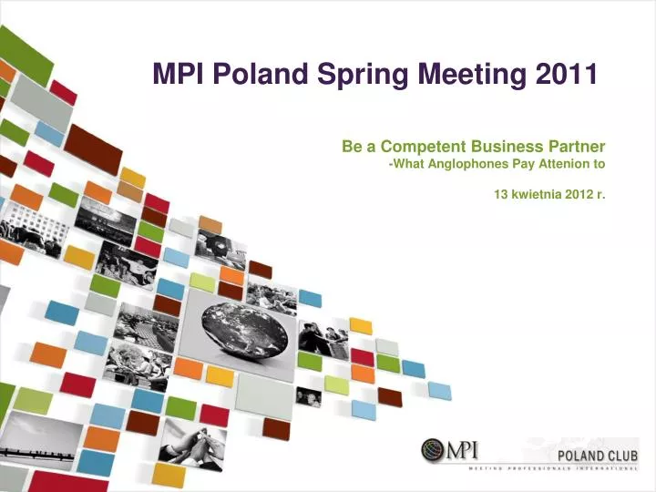 mpi poland spring meeting 2011