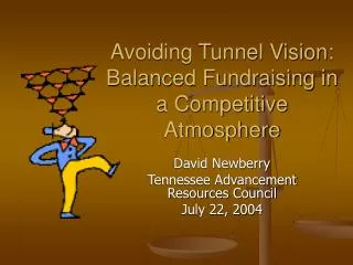 Avoiding Tunnel Vision: Balanced Fundraising in a Competitive Atmosphere