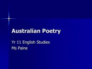 Australian Poetry