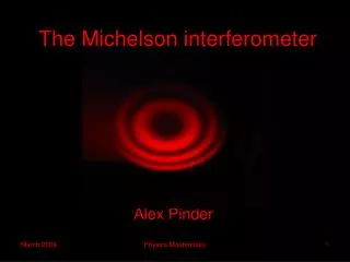 the michelson interferometer