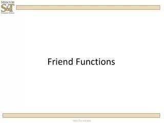 Friend Functions