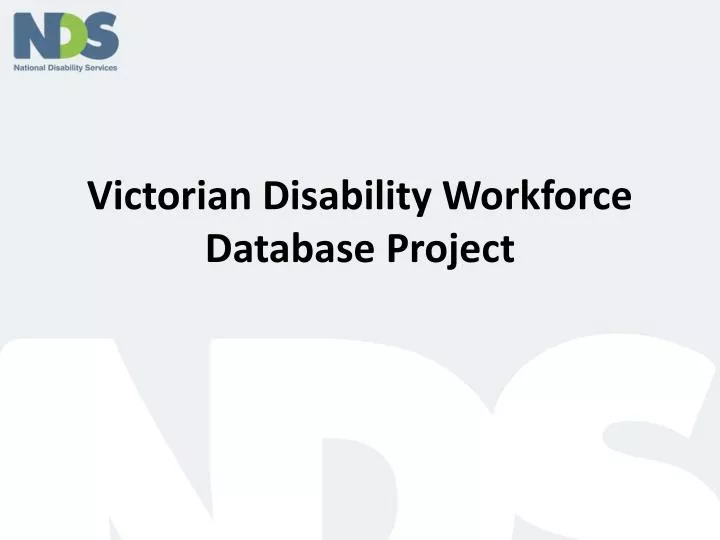 victorian disability workforce database project