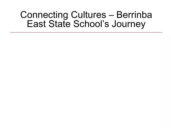 connecting cultures berrinba east state school s journey