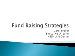 Fund Raising Strategies