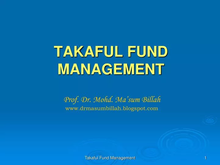 takaful fund management