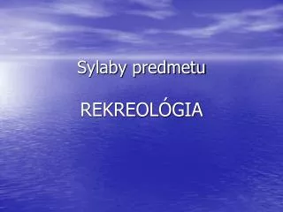 sylaby predmetu rekreol gia