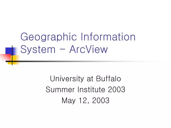 geographic information system arcview