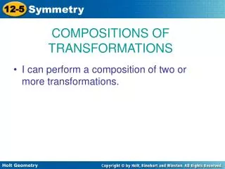 COMPOSITIONS OF TRANSFORMATIONS