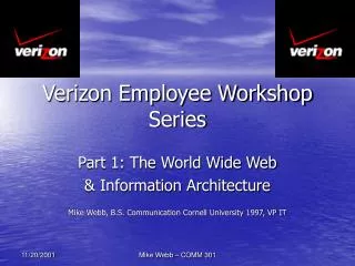Verizon Employee Workshop Series