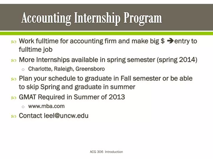 accounting internship program