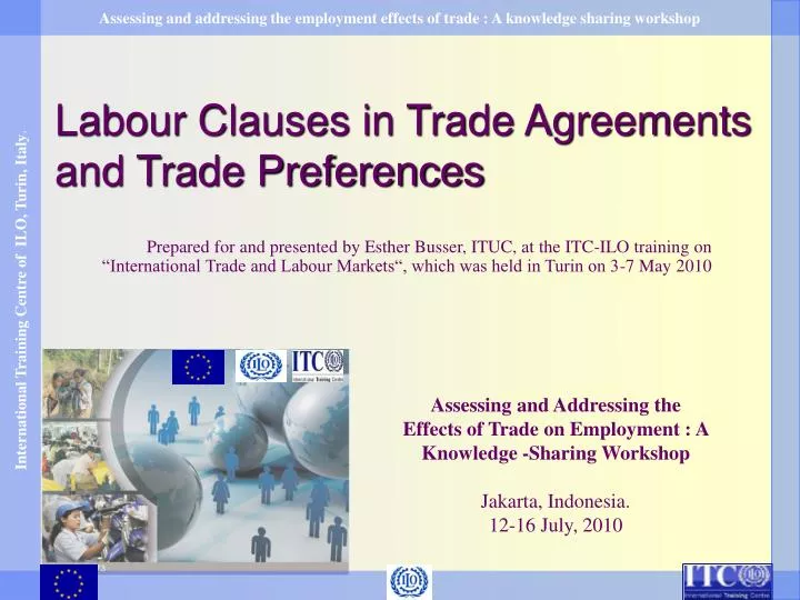 labour clauses in trade agreements and trade preferences