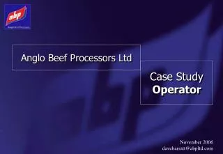 Anglo Beef Processors Ltd