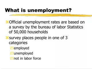 What is unemployment?