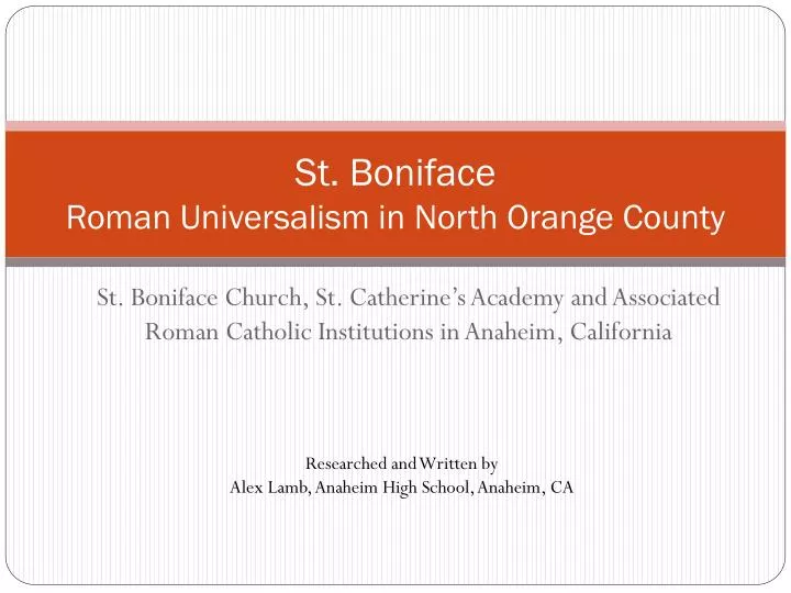 st boniface roman universalism in north orange county