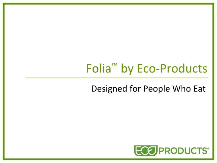 folia by eco products