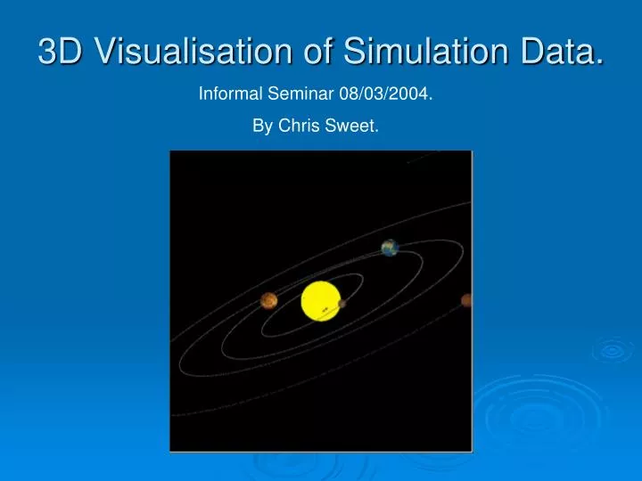 3d visualisation of simulation data