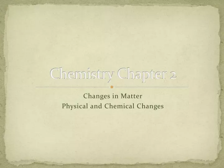 chemistry chapter 2