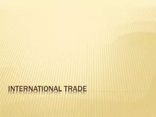 International Trade