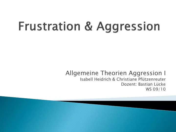 frustration aggression