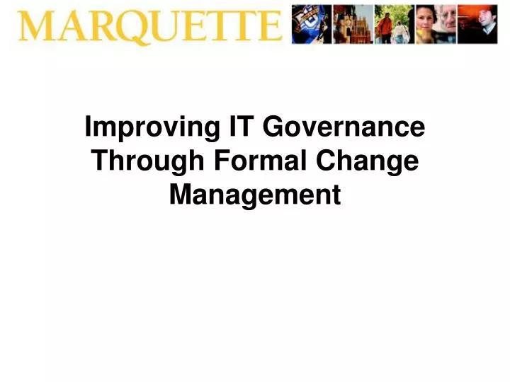 improving it governance through formal change management