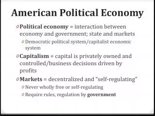 American Political Economy