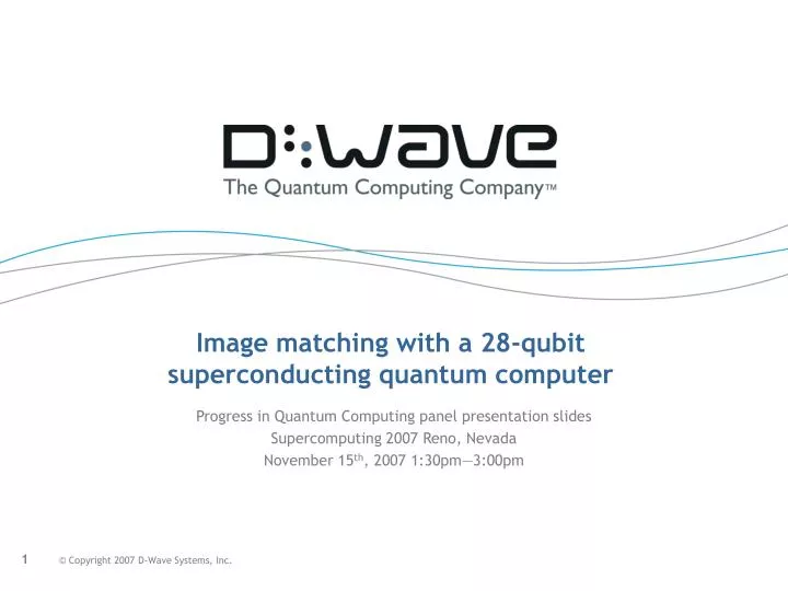 image matching with a 28 qubit superconducting quantum computer